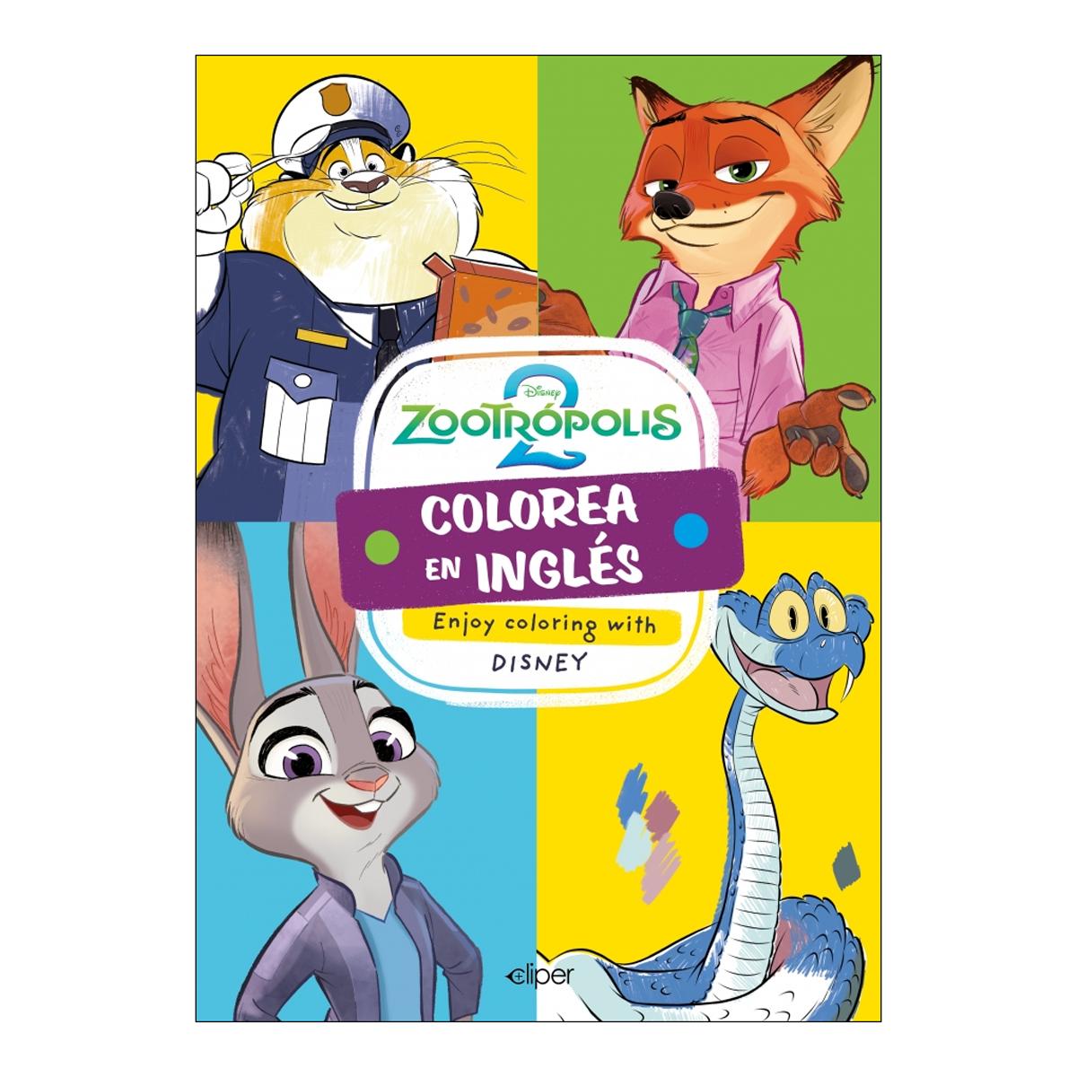 Colorea en inglés con Zootrópolis 2 (Enjoy coloring with Disney): Enjoy coloring with Disney (Capa mole) 1