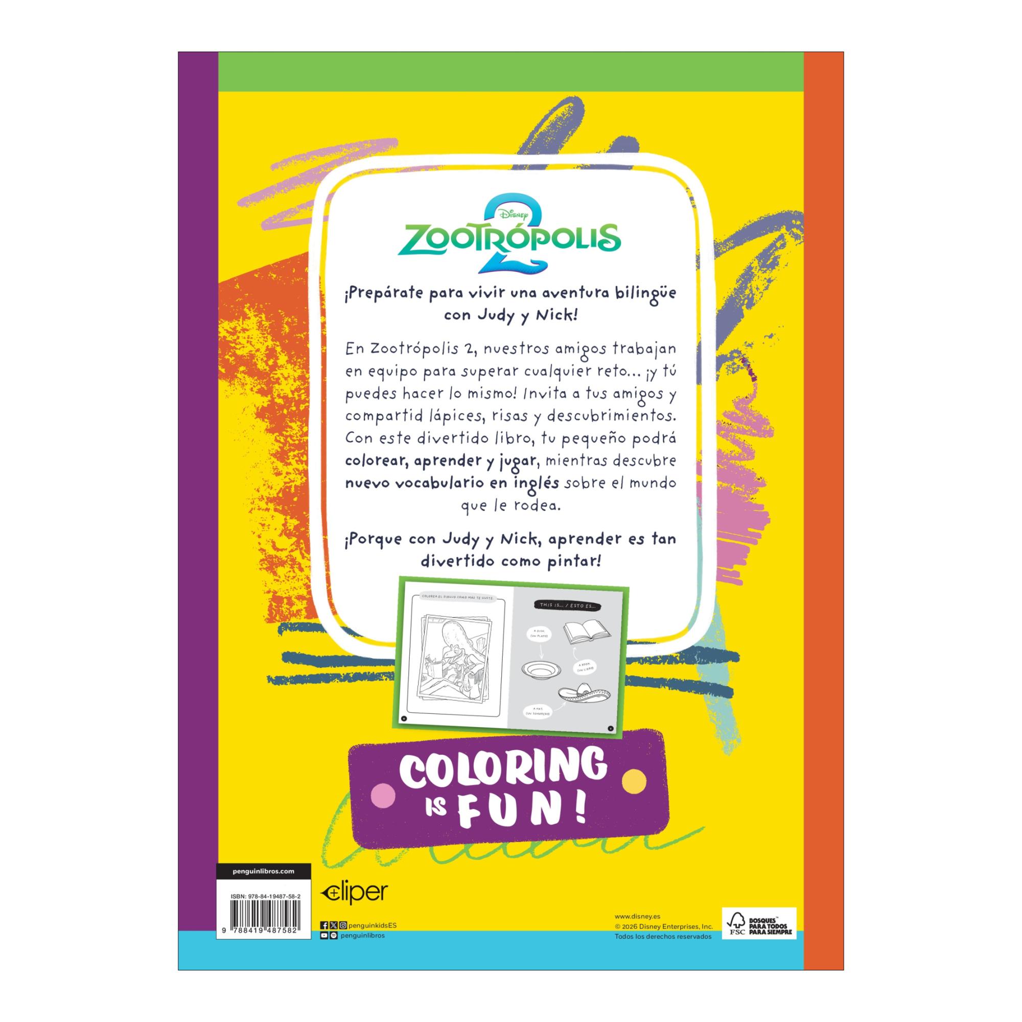 Colorea en inglés con Zootrópolis 2 (Enjoy coloring with Disney): Enjoy coloring with Disney (Capa mole) 5
