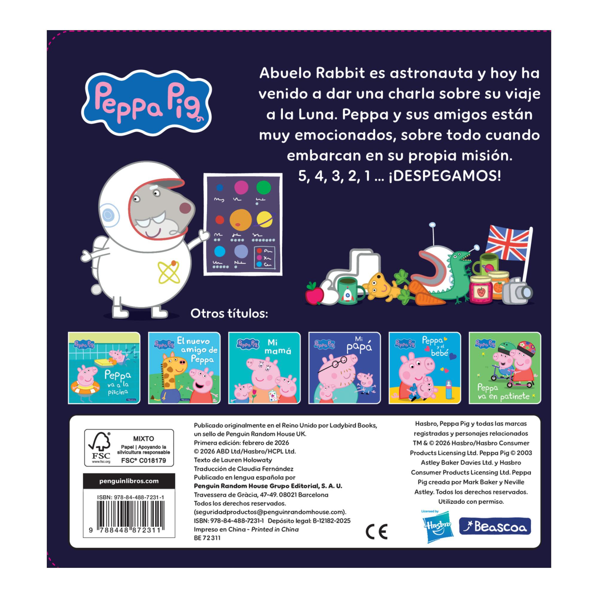 Peppa Pig. Libro de cartón - Viaje al espacio 2