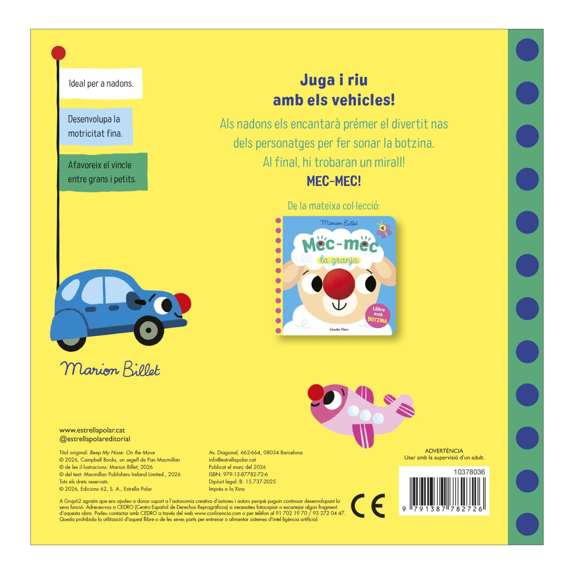Mec-mec. Vehicles. Llibre amb botzina 2