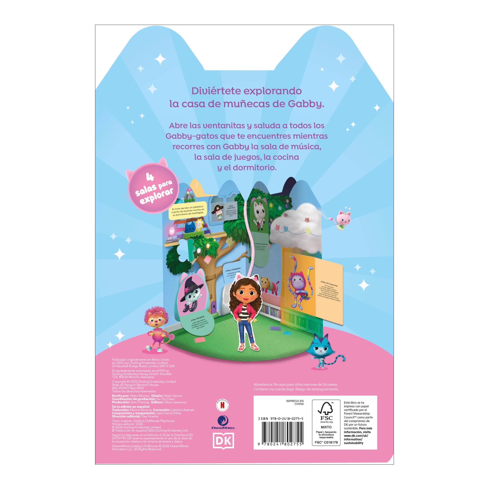 La casa de muñecas de Gabby - Libro carrusel: 4 salas para explorar. Con ventanas y solapas (Capa dura) 4