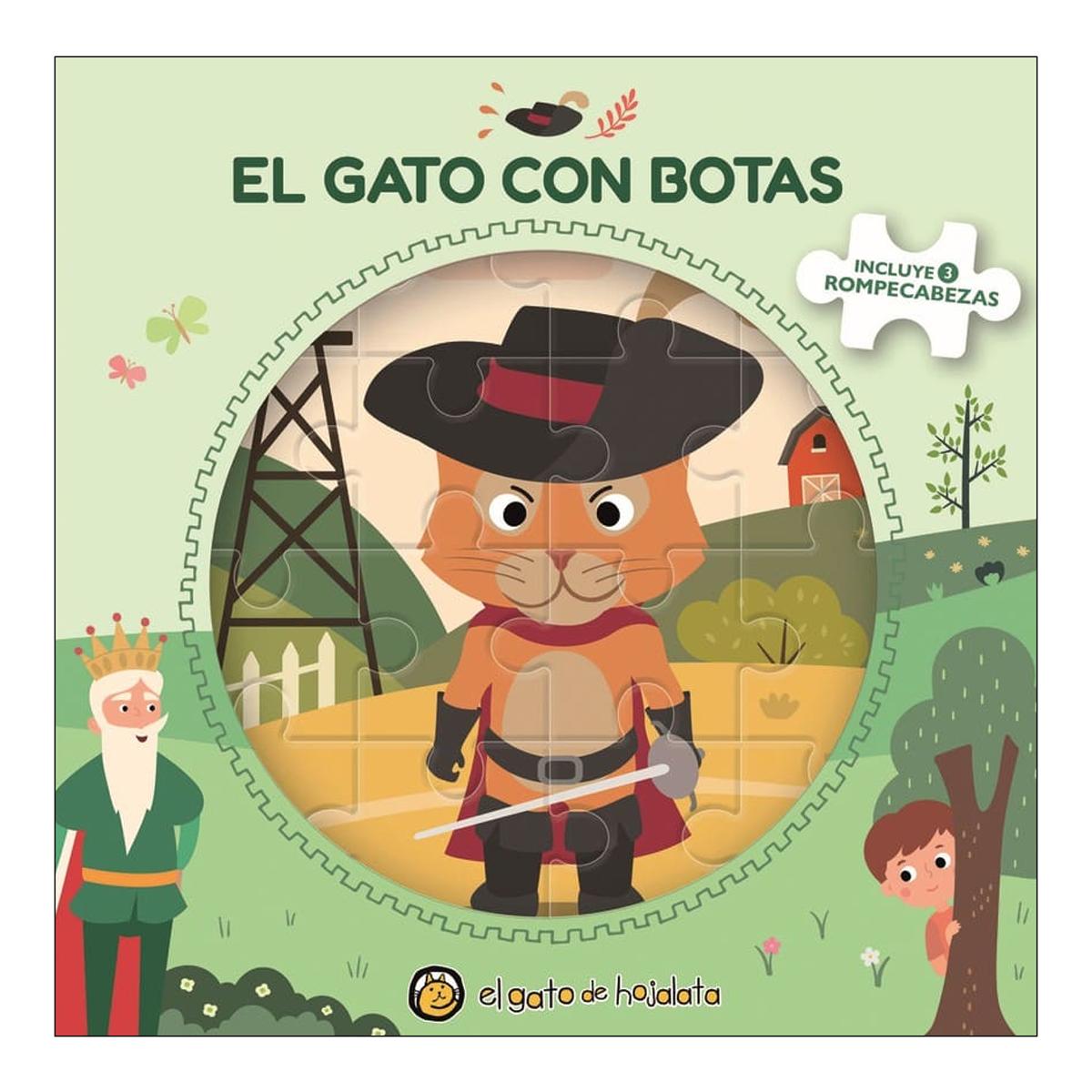 Imagem 0 de El gato con botas (libro + 3 puzles)
