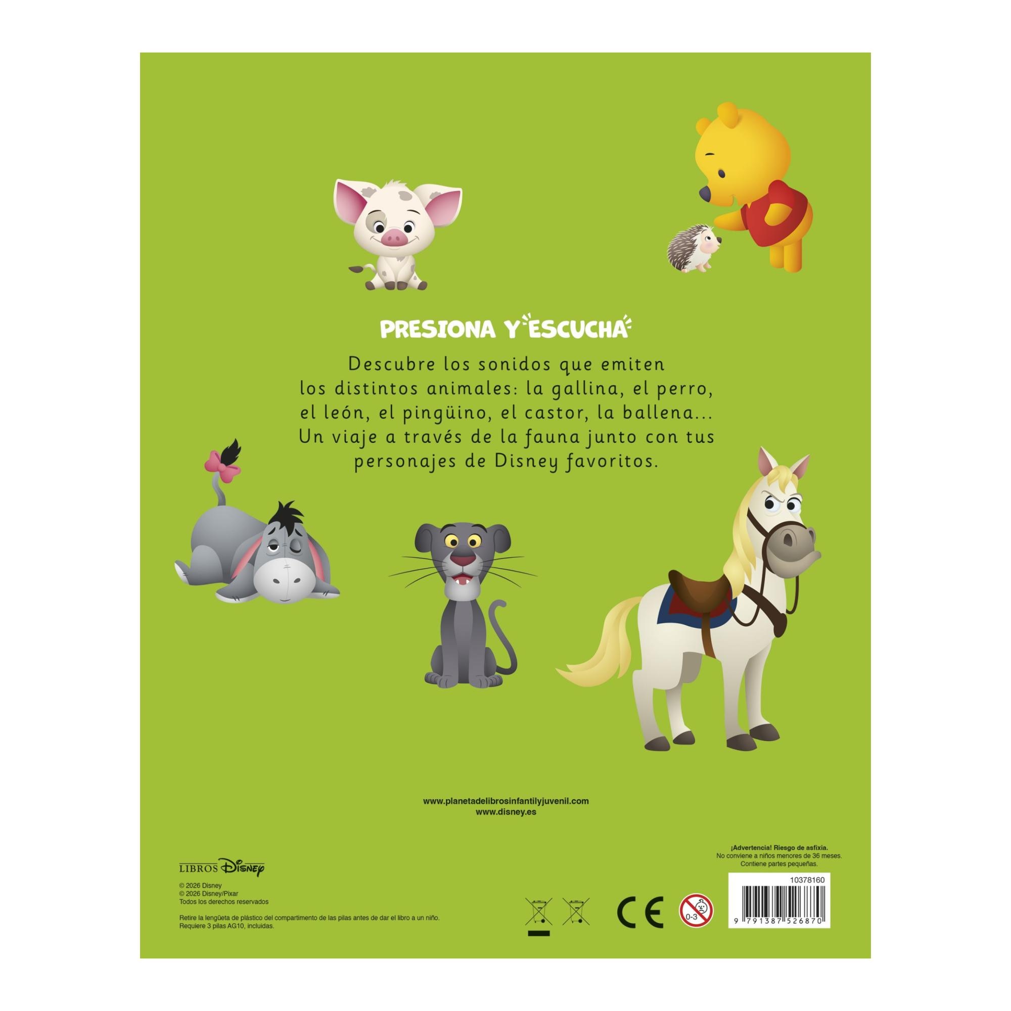 DISNEY. LIBRO CON SONIDOS. ANIMALES (Capa Dura) 2