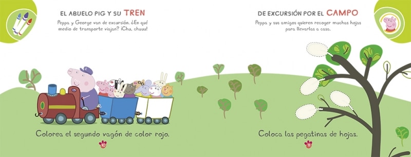 Peppa Pig. Cuaderno de vacaciones . - De vacaciones con Peppa (2 años): (¡con pegatinas muy divertidas!) (Tapa blanda) 9