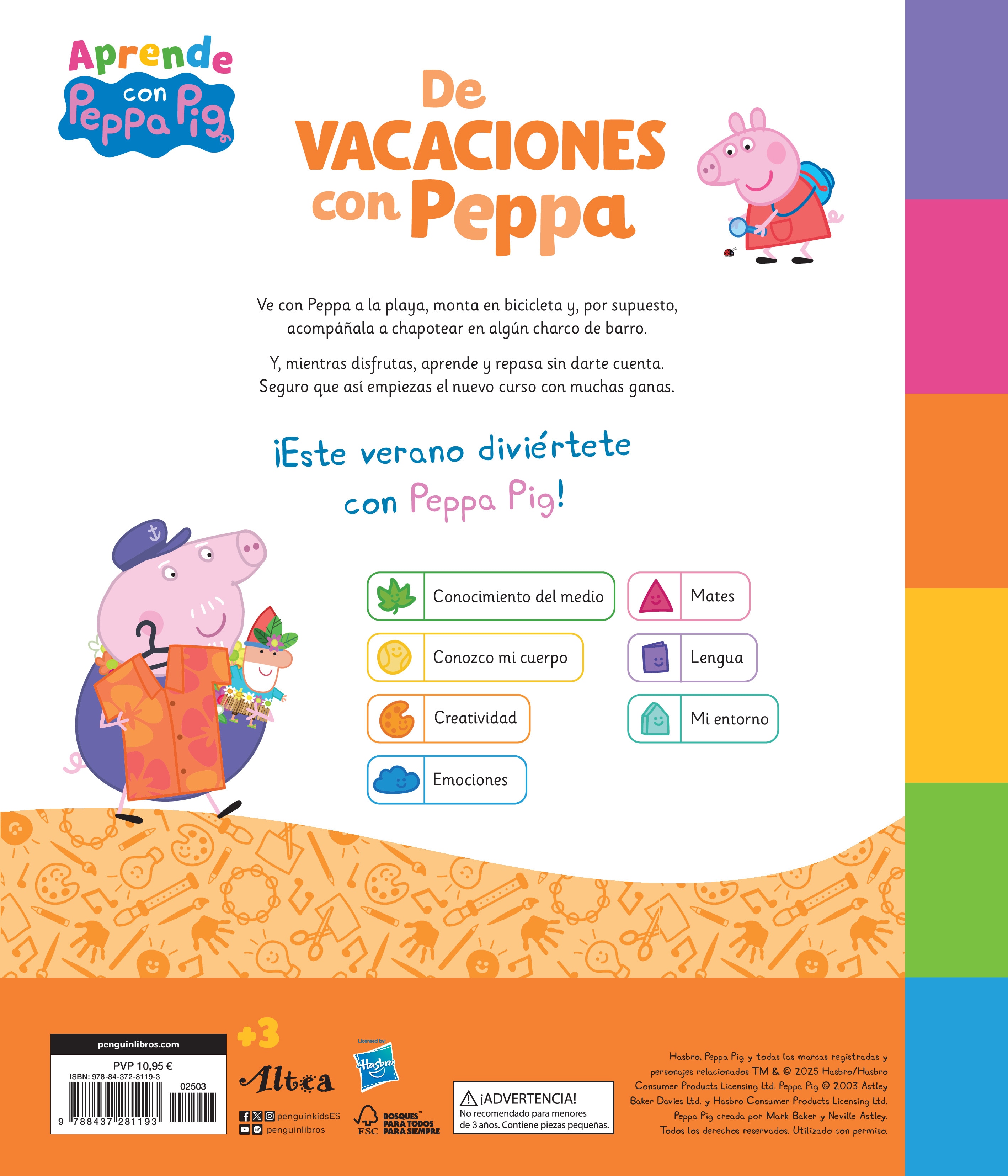 Peppa Pig. Cuaderno de vacaciones . - De vacaciones con Peppa (3 años): (¡con pegatinas muy divertidas!)  (Tapa blanda) 2