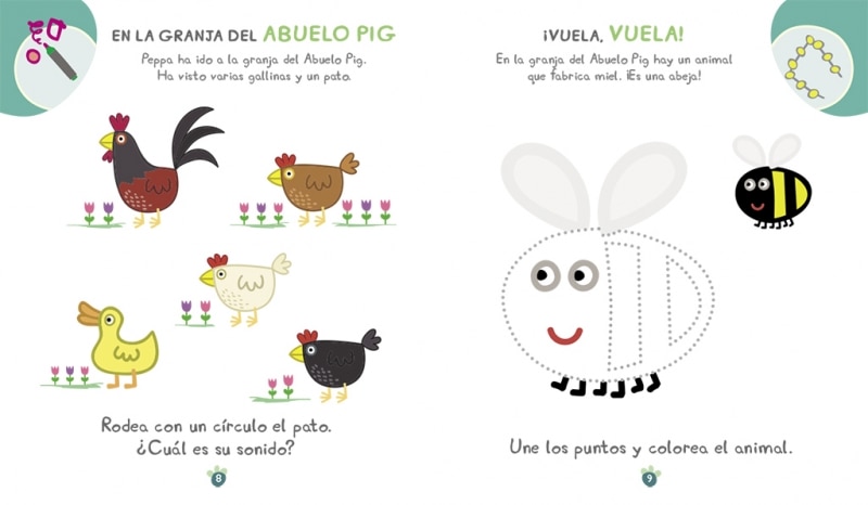 Peppa Pig. Cuaderno de vacaciones . - De vacaciones con Peppa (3 años): (¡con pegatinas muy divertidas!)  (Tapa blanda) 8