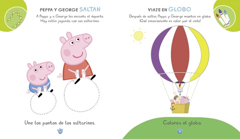 Peppa Pig. Cuaderno de vacaciones . - De vacaciones con Peppa (3 años): (¡con pegatinas muy divertidas!)  (Tapa blanda) 9