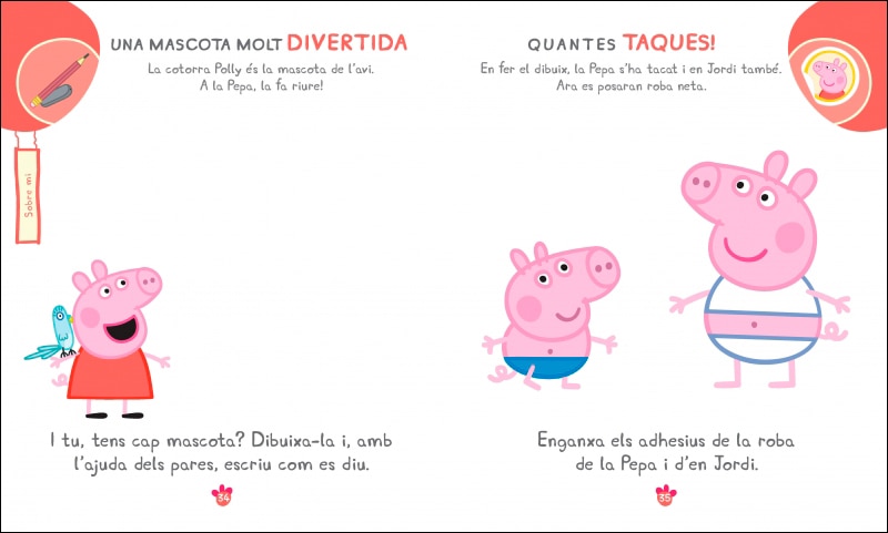 Peppa Pig. Quadern de vacances . - De vacances amb la Pepa (3 anys): (amb adhesius molt divertits!)  (Tapa blanda) 2