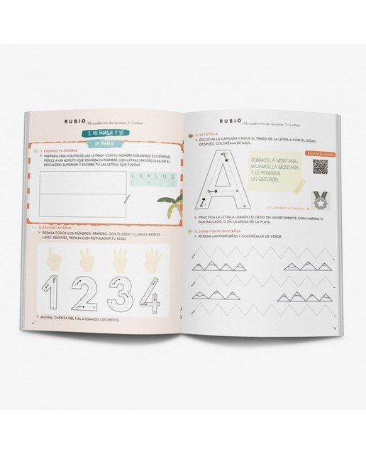 Mi cuaderno de verano RUBIO. 3-4 años (Tapa blanda) 3