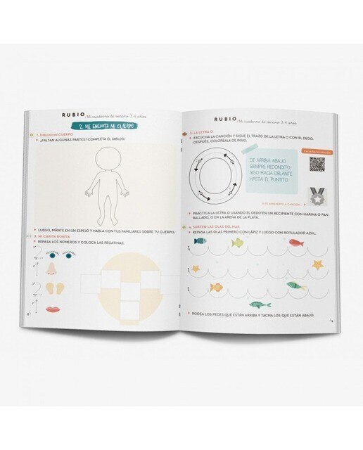 Mi cuaderno de verano RUBIO. 3-4 años (Tapa blanda) 4