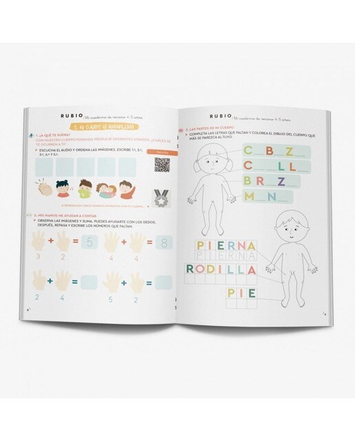 Mi cuaderno de verano RUBIO. 4-5 años (Tapa blanda) 4