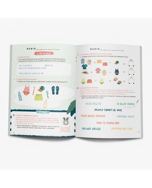 Mi cuaderno de verano RUBIO. 5-6 años (Tapa blanda) 3