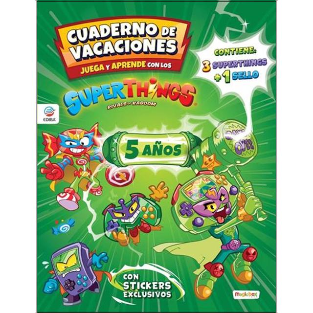 Cuaderno de Vacaciones juega y aprende Superthings Guardians of Kazoom para 5 años  (Tapa blanda) 1