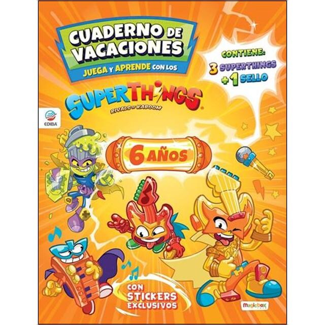 Imagen 0 de Cuaderno de Vacaciones juega y aprende Superthings Guardians of Kazoom para 6 años  (Tapa blanda)
