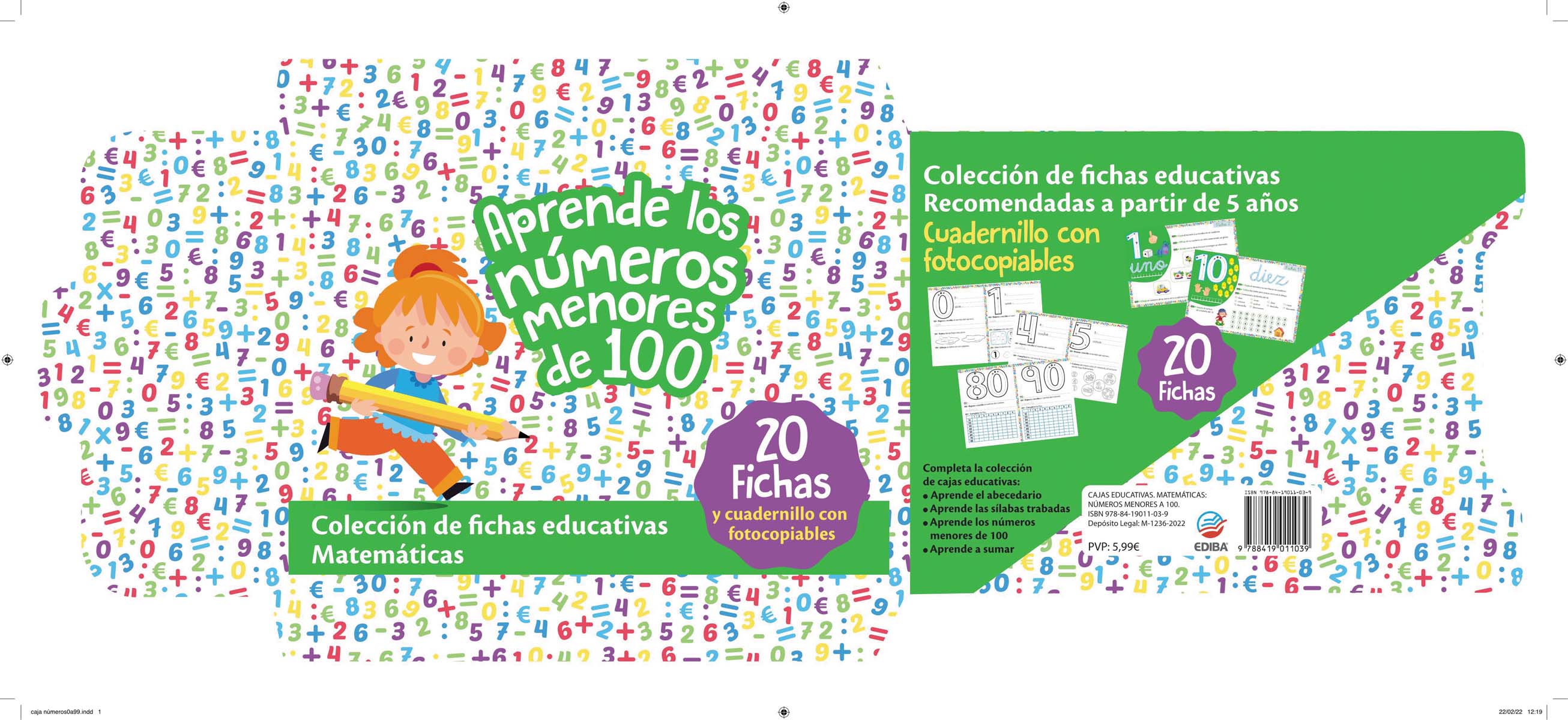 Cajas Educativas. Matemáticas: Números menores a 100.  (Tapa blanda) 4