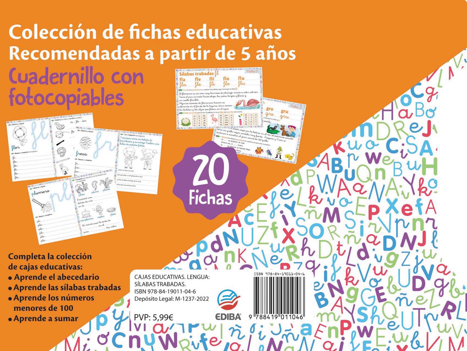Cajas Educativas. Lengua: Sílabas Trabadas.  (Tapa blanda) 3