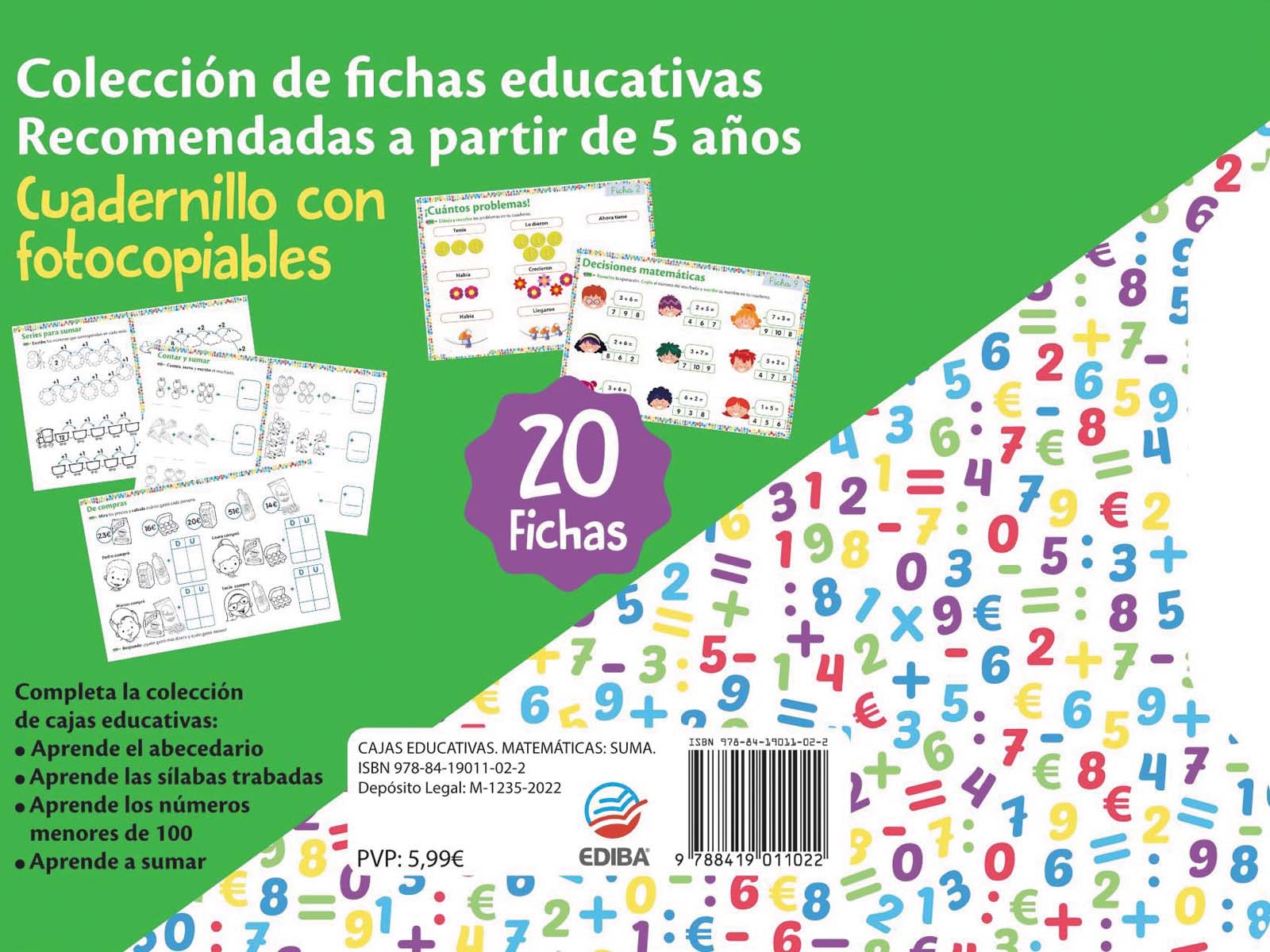 Cajas Educativas. Matemáticas: Suma.  (Tapa blanda) 3