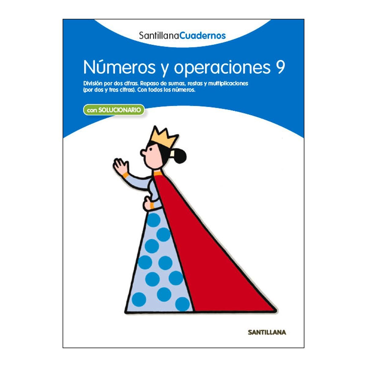 Portada de NUMEROS Y OPERACIONES 9 SANTILLANA CUADERNOS (Tapa blanda).