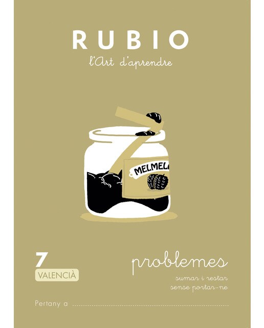 Imagen 1 de Problemes RUBIO 7 (valencià): Sumar i restar sense portar-ne  (Tapa blanda)
