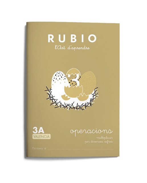 Imagem 0 de Operacions RUBIO 3A (valencià): Multiplicar per diverses xifres (Capa mole)