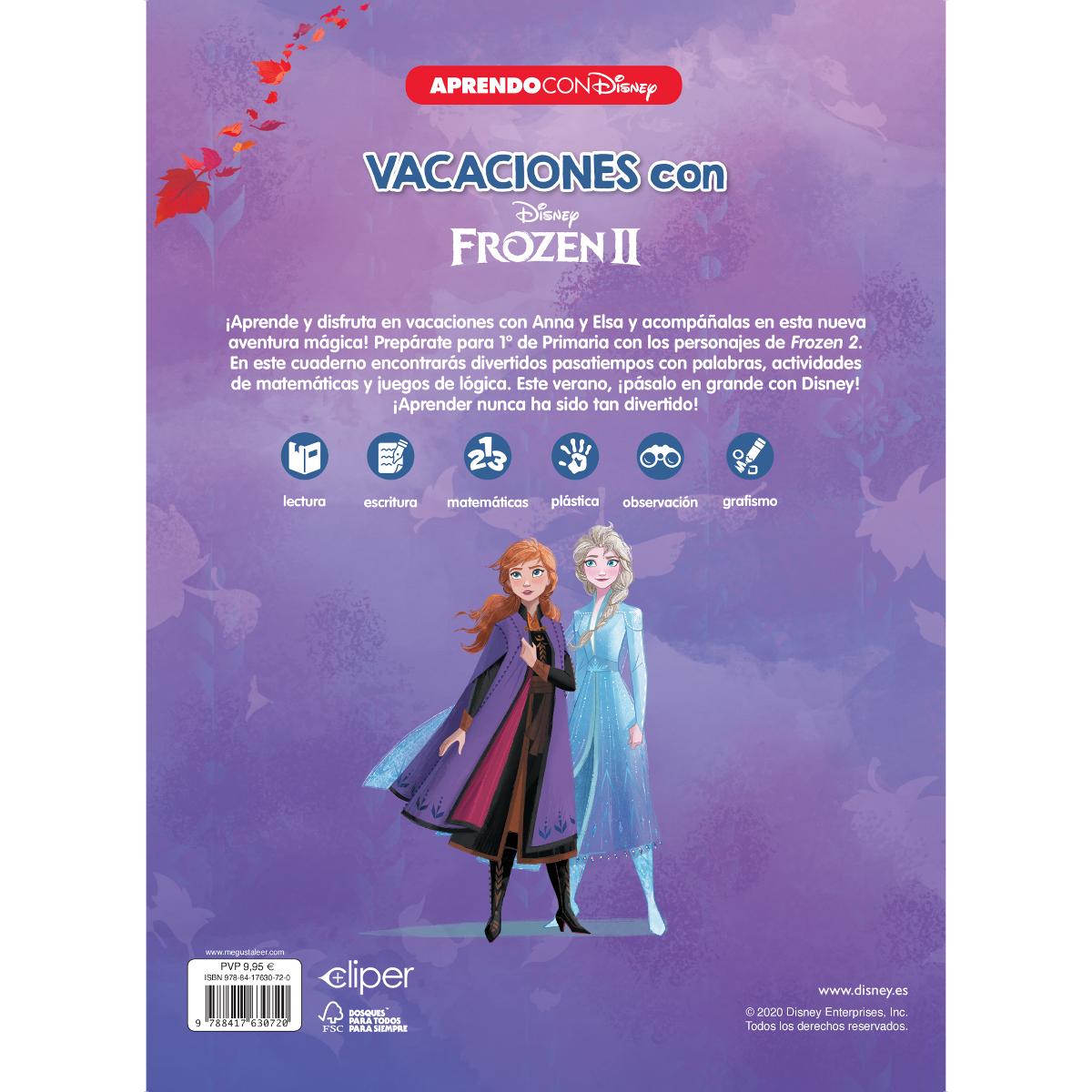 Vacaciones con Frozen II. Preparo 1º de primaria (Disney. Cuaderno de vacaciones): -  (Tapa blanda) 2