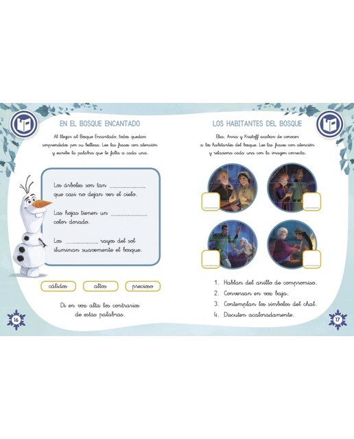 Vacaciones con Frozen II. Preparo 1º de primaria (Disney. Cuaderno de vacaciones): - (Tapa blanda) 3