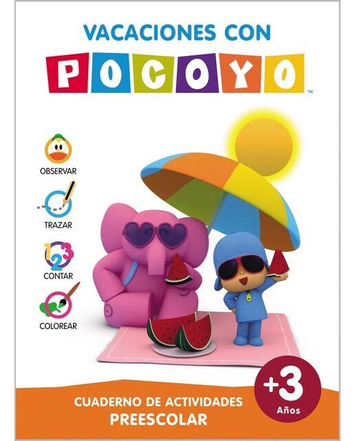 Pocoyó. Cuaderno de vacaciones - Vacaciones con Pocoyó (3 años): Cuaderno de actividades preescolar  (Tapa blanda)