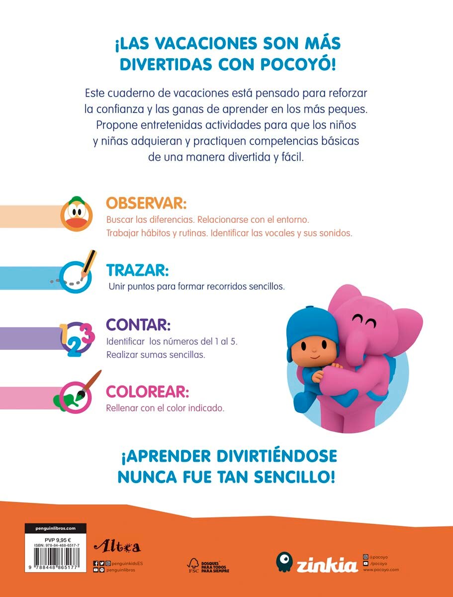 Pocoyó. Cuaderno de vacaciones - Vacaciones con Pocoyó (3 años): Cuaderno de actividades preescolar (Tapa blanda) 2