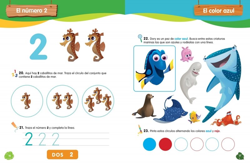Animales Disney. Cuaderno de vacaciones (3-4 años) (Disney. Cuaderno de vacaciones): Observación · Grafismo · Motricidad · Lógica  (Tapa blanda) 5