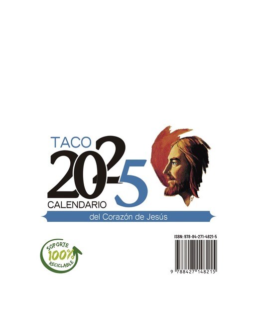 Taco calendario sagrado corazón 2025 - mesa con so