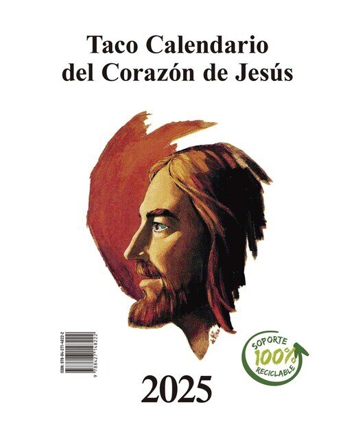 Taco calendario sagrado corazón 2025 - gigante