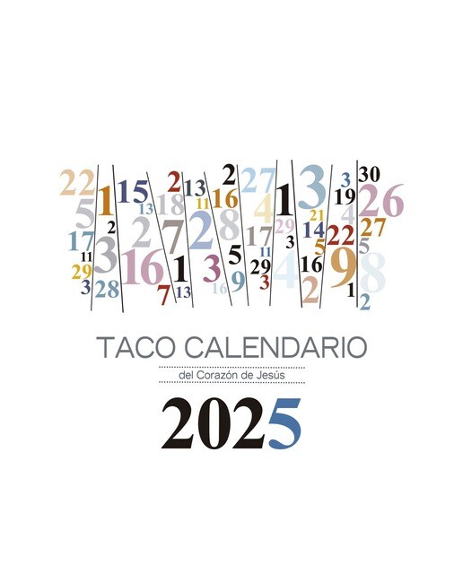Taco calendario sagrado corazón 2025 - peana númer