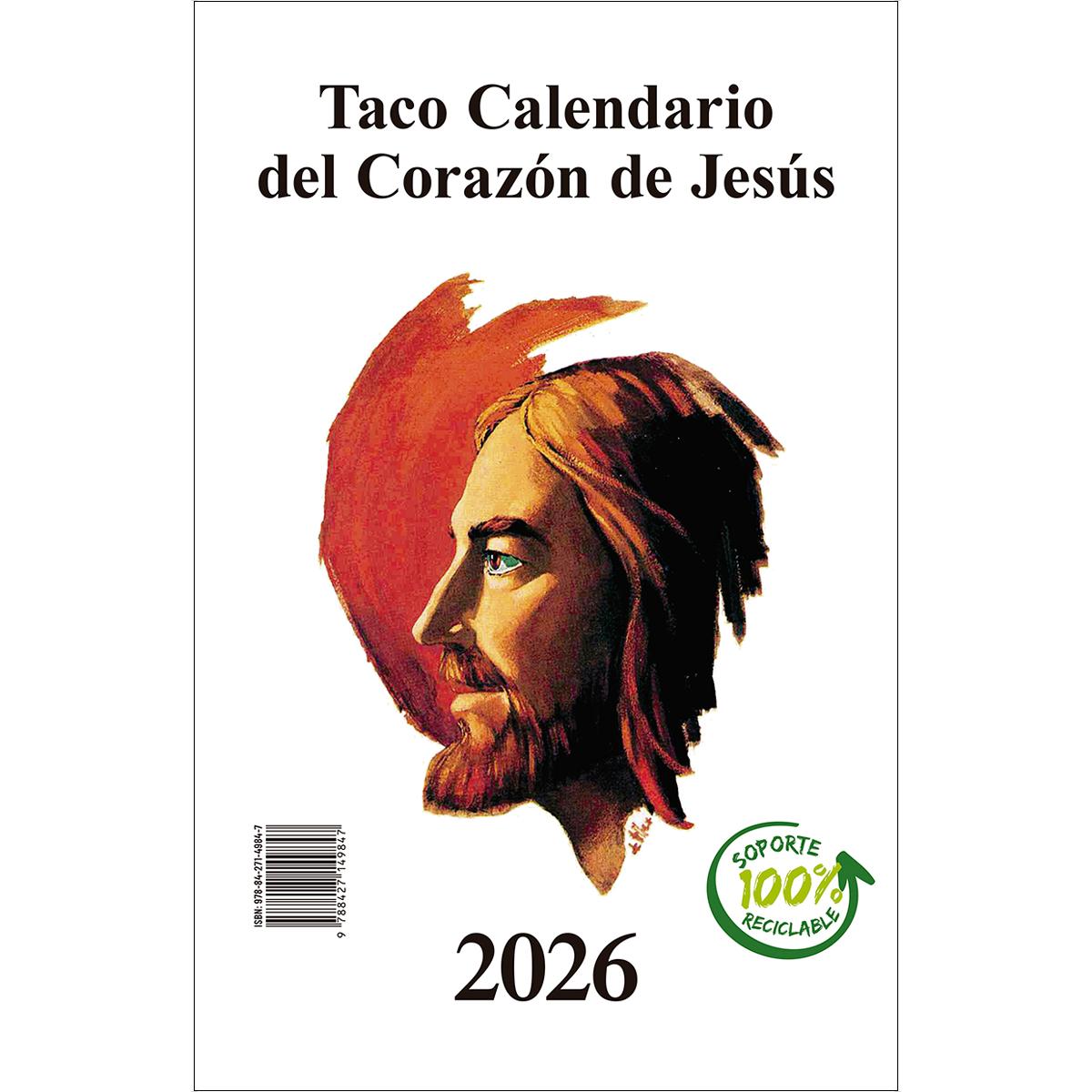 Imagem 0 de Taco Calendario del Corazón de Jesús - Gigante - 2026 (Capa mole)