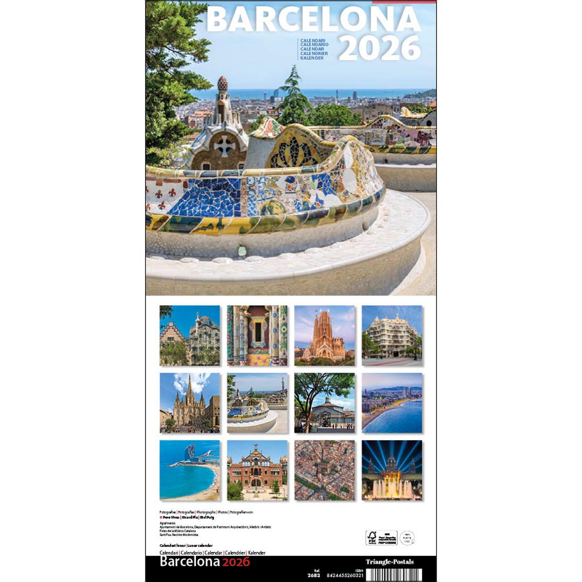 Cal.2026 pared (16x16 cm) barcelona-2 park guell 1