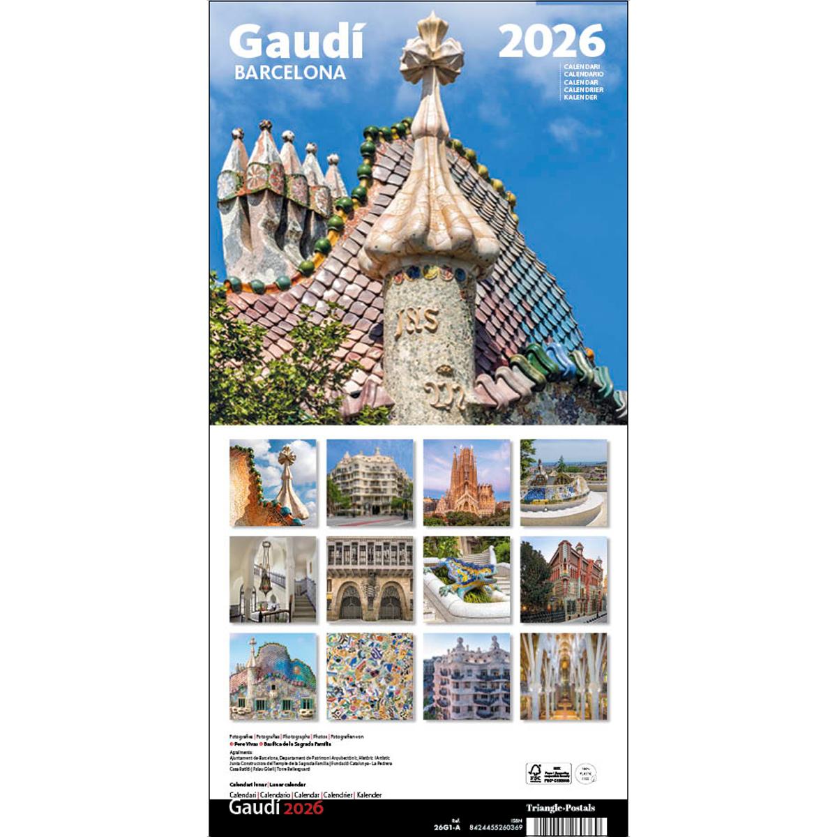 Cal.2026 pared (16x16 cm) gaudí-1 a (batllo) 1