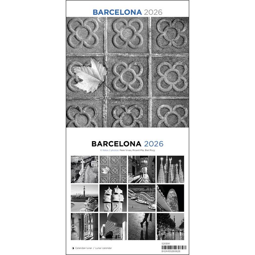 Cal.2026 st (14x15 cm) barcelona black& white 1