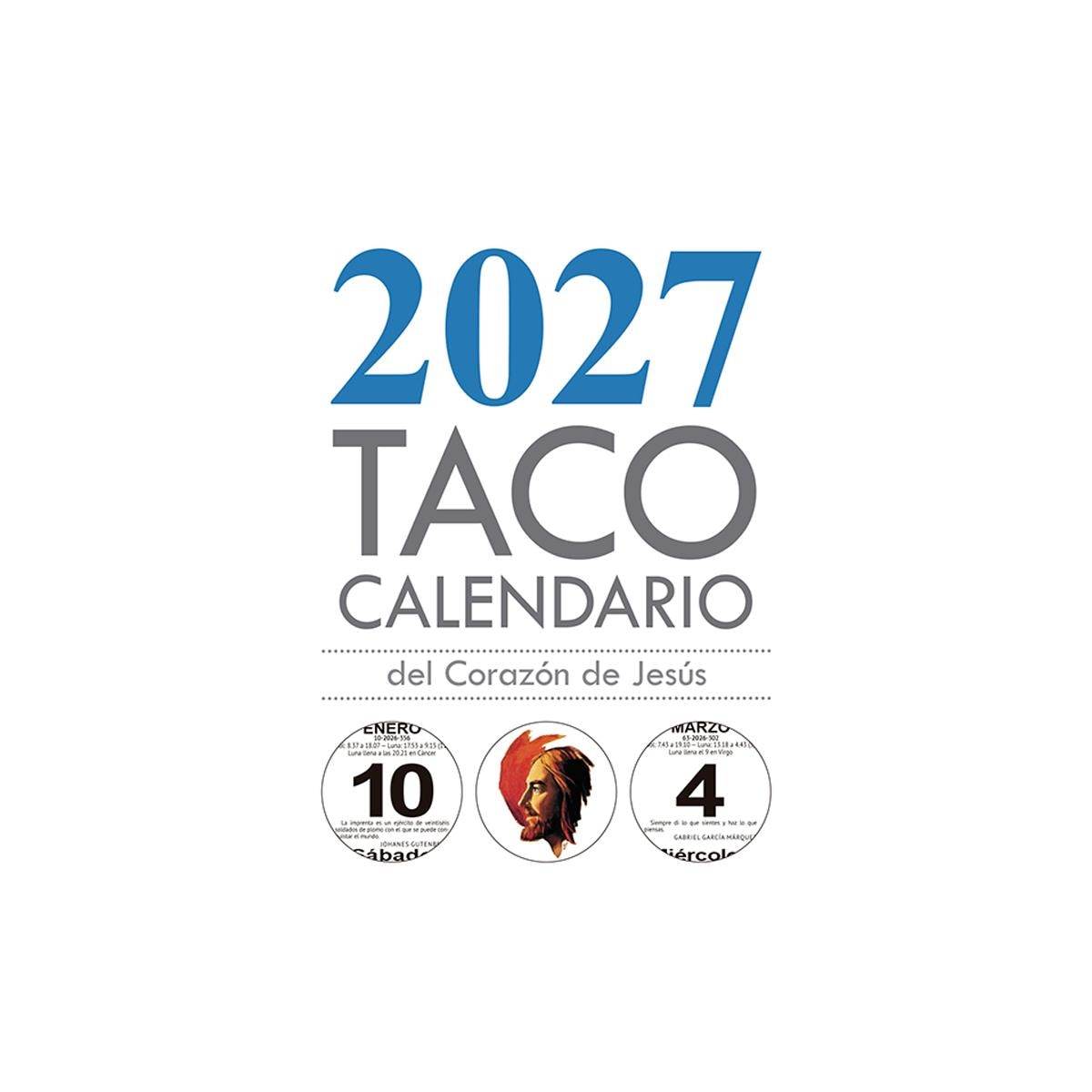 Taco calendario del corazon de jesus - m