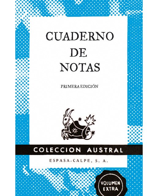 Cuaderno de notas azul 11,2x17,4cm