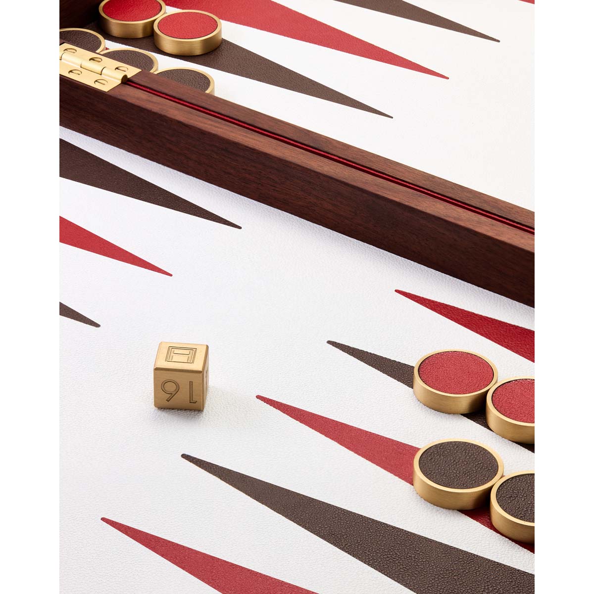 Imagen 3 de Pebble backgammon setred l., brass, wood