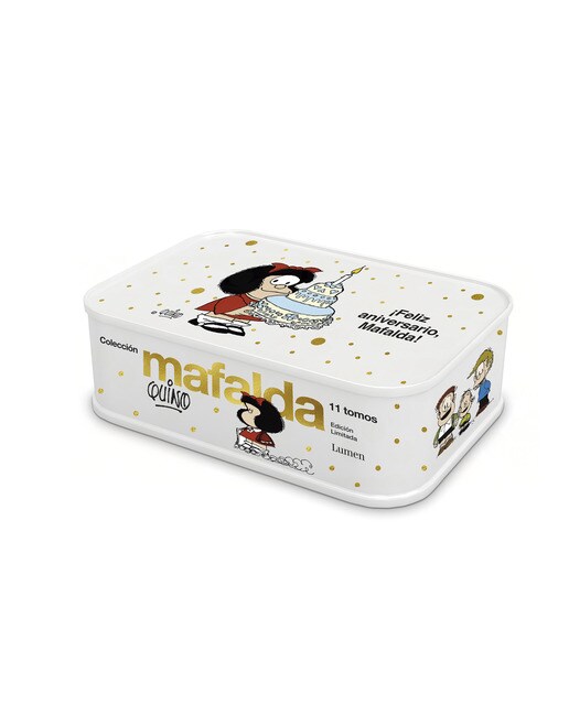 Imagen 0 de Colección Mafalda: 11 tomos en una caja de lata (edición ¡Feliz aniversario, Mafalda!)  (Tapa blanda)