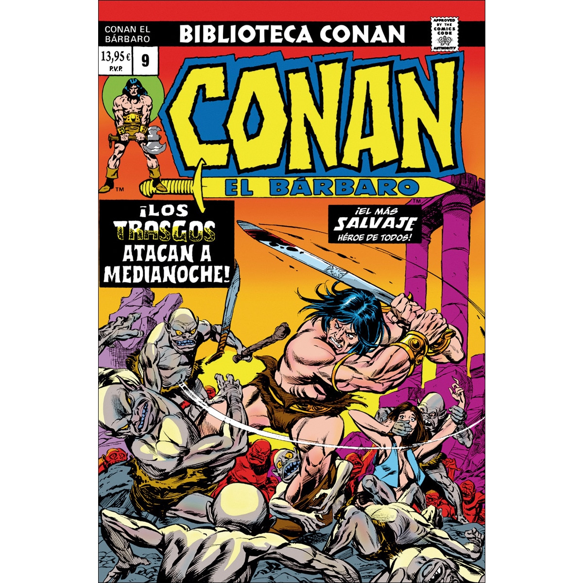 Imagen 1 de Biblioteca conan el bárbaro 9. 1975. conan the barbarian 46-51  (Tapa blanda)