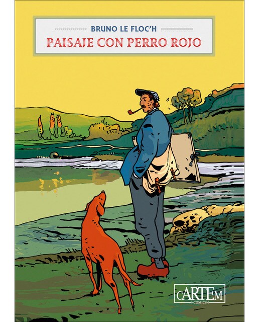 Paisaje con perro rojo 1