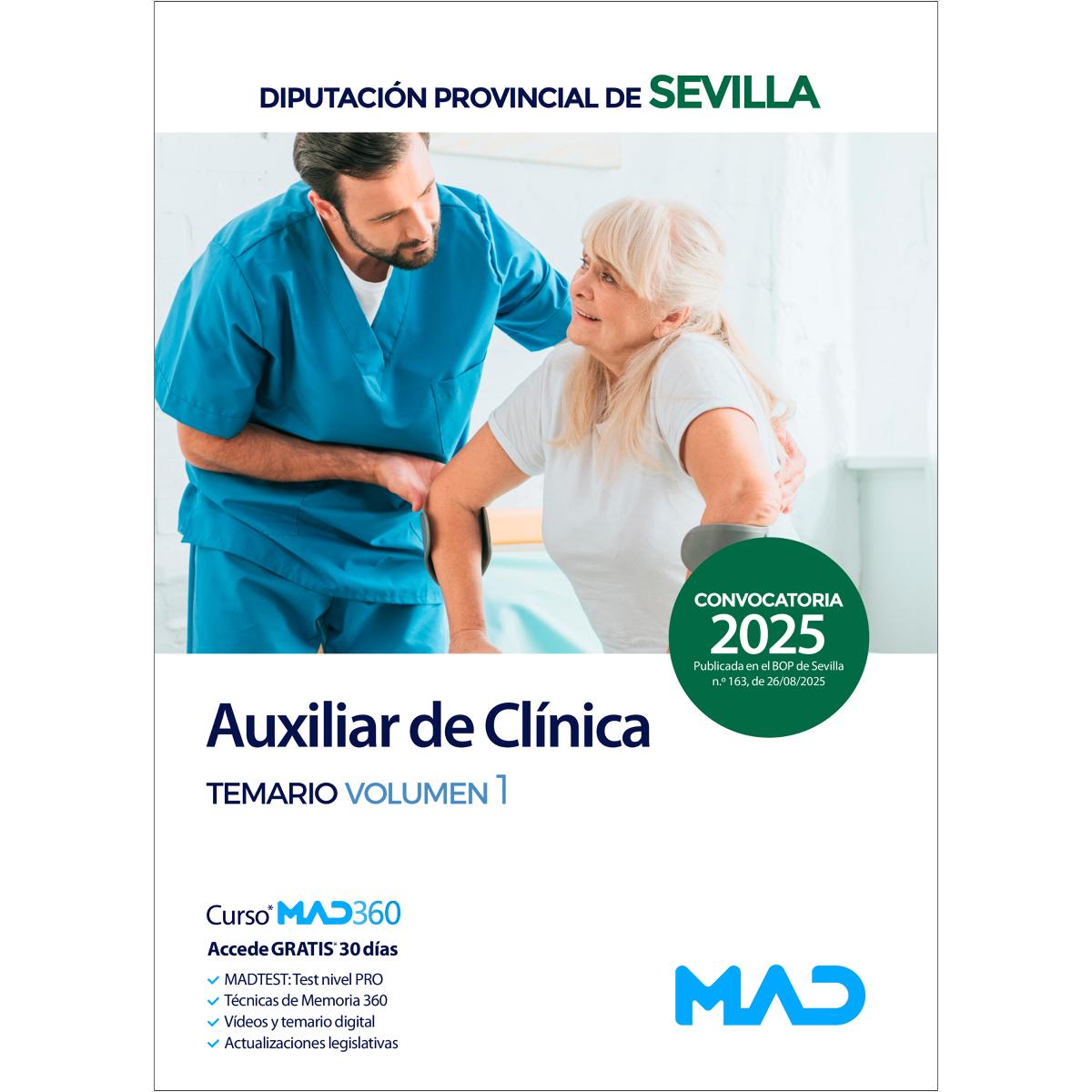 Auxiliar de clínica.Temario volumen 1.Diputación