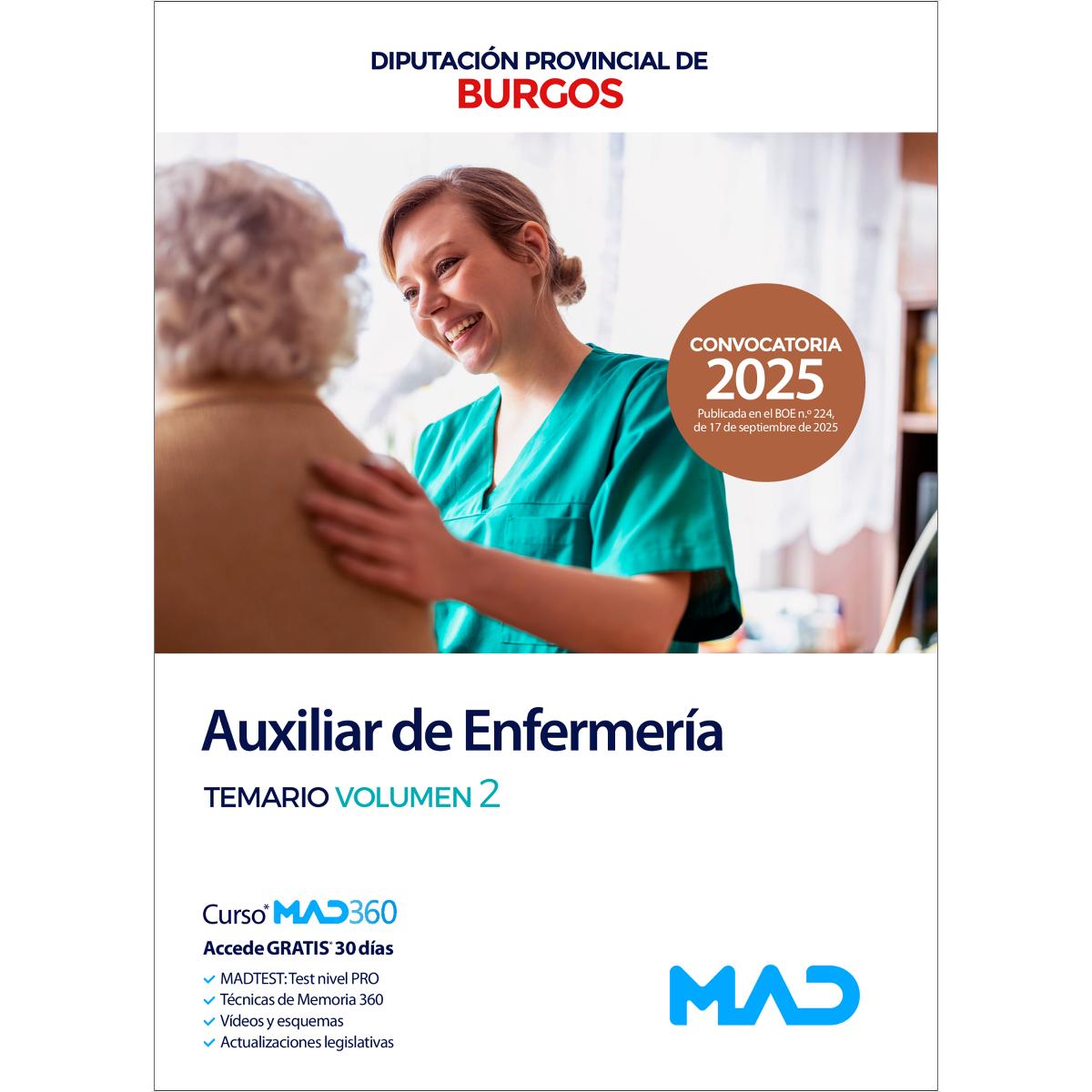 Auxiliar de enfermería.Temario volumen2.Diputac