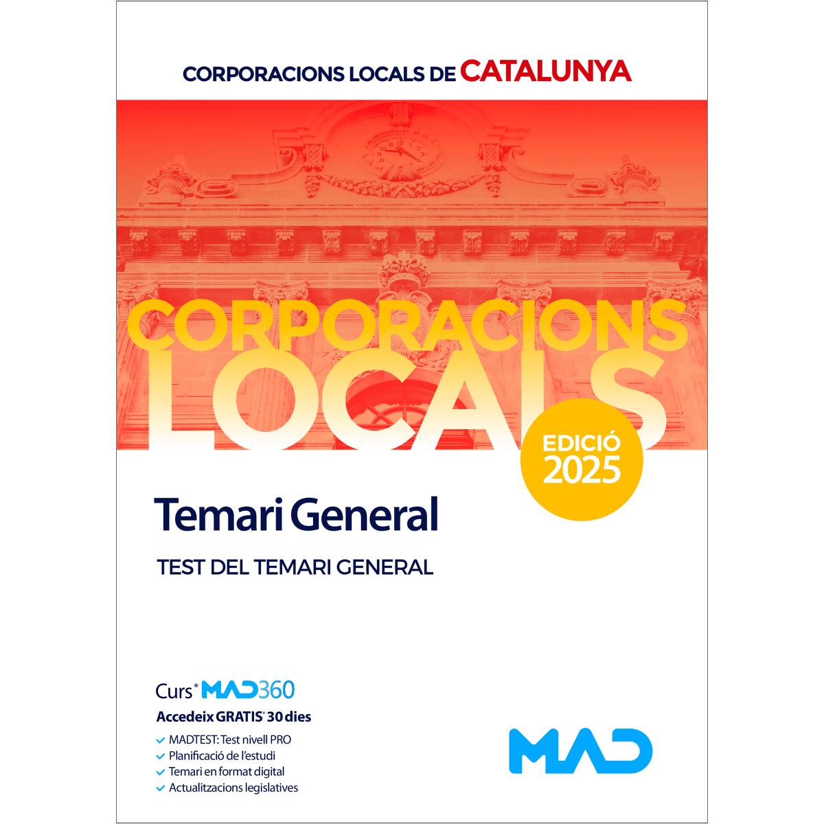 Corporacions locals de catalunya.Test del temari