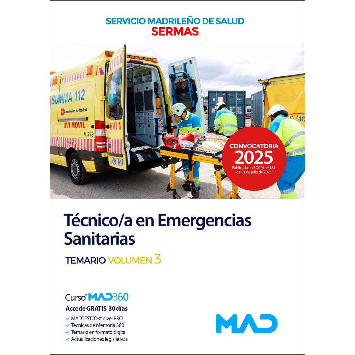 Técnico en emergencias sanitarias.Temario volumen