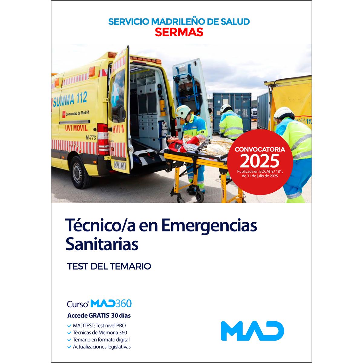 Técnico en emergencias sanitarias.Testdel temari