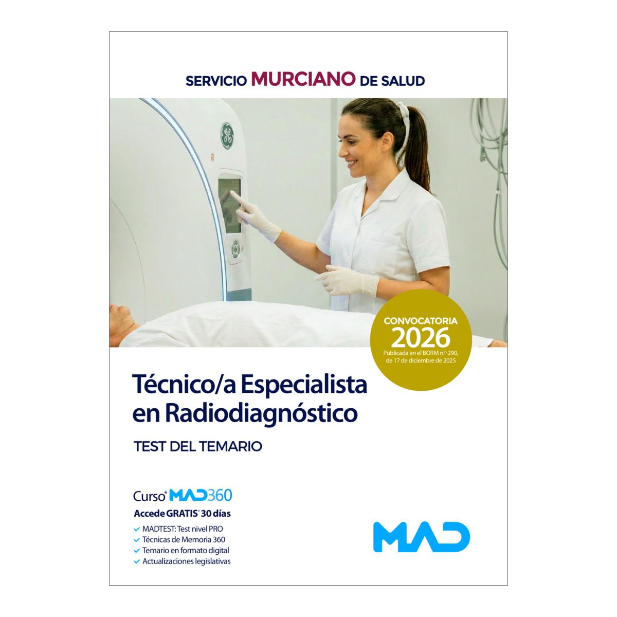 Imagen 0 de Técnico/a especialista en radiodiagnóstico.Test d