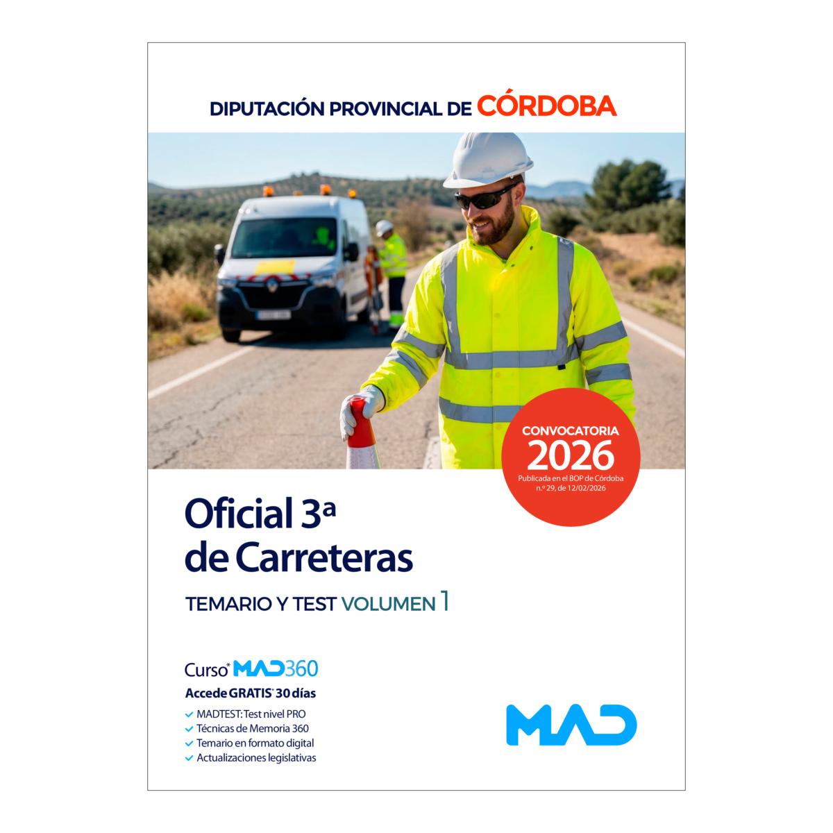 Oficial 3 de carreteras. temario volume