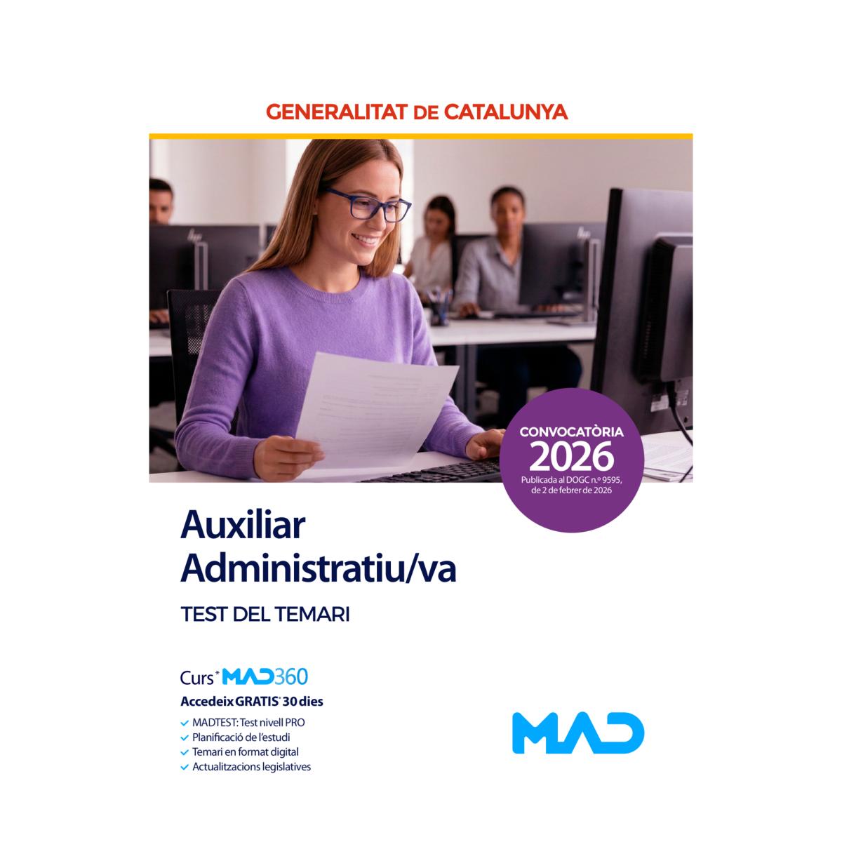 Auxiliar administratiu-va. test del tema